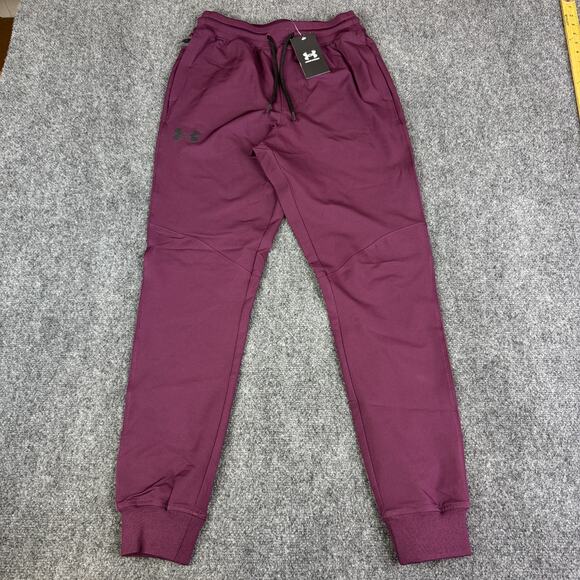 Under Armour UA Sportstyle Elite Jogger Mens Small Maroon Purple 1374658-572 NWT - Picture 2 of 8